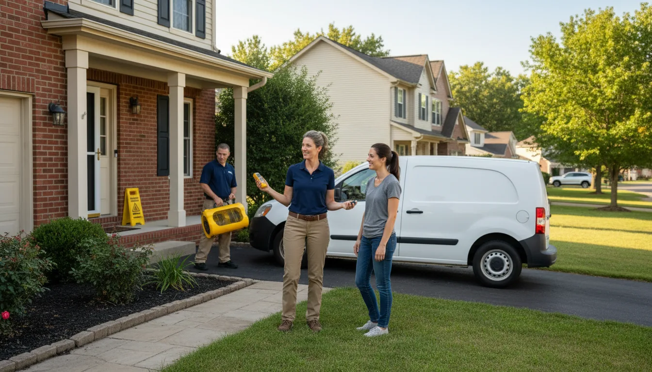 Residential water damage restoration in Lovejoy, IL